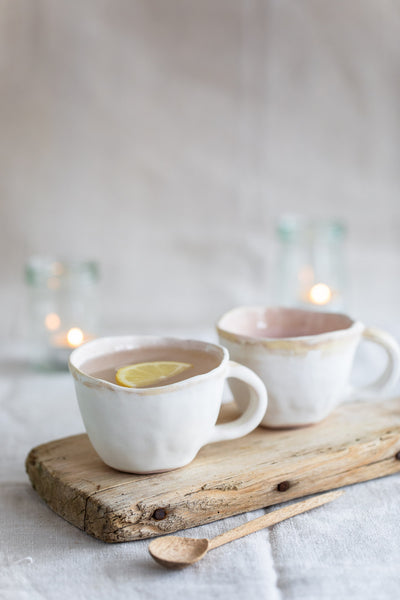 Pink Porcelain Watercolour Tea Cup