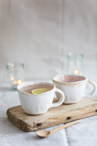 Pink Porcelain Watercolour Tea Cup
