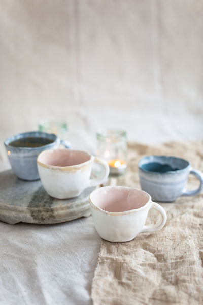 Pink Porcelain Watercolour Tea Cup