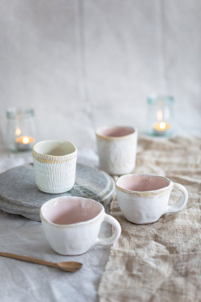 Pink Porcelain Watercolour Tea Cup