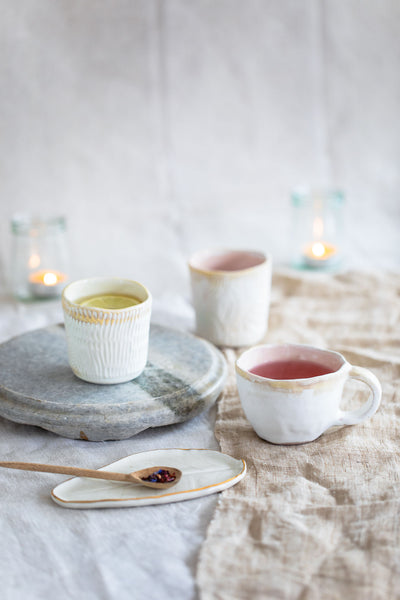 Pink Porcelain Watercolour Tea Cup
