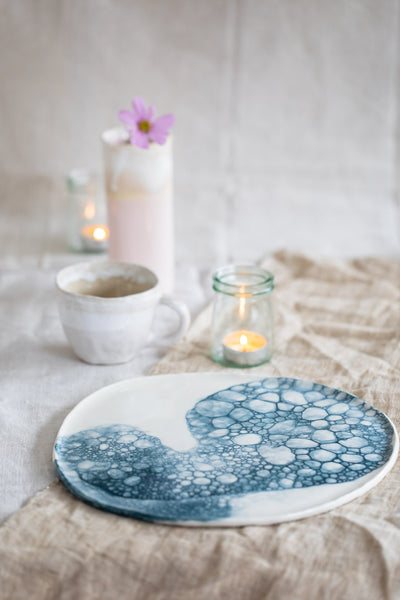 Porcelain Watercolour Bubble Platter