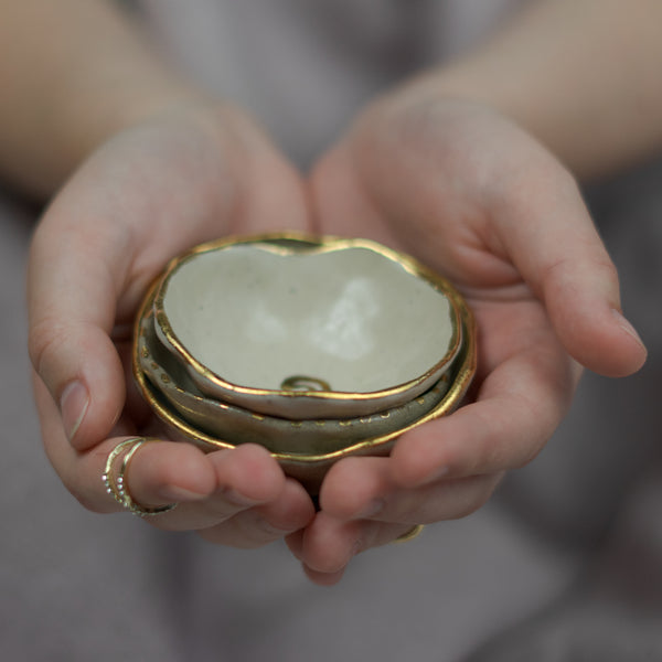 Gold Edge Trinket Pinch Pot